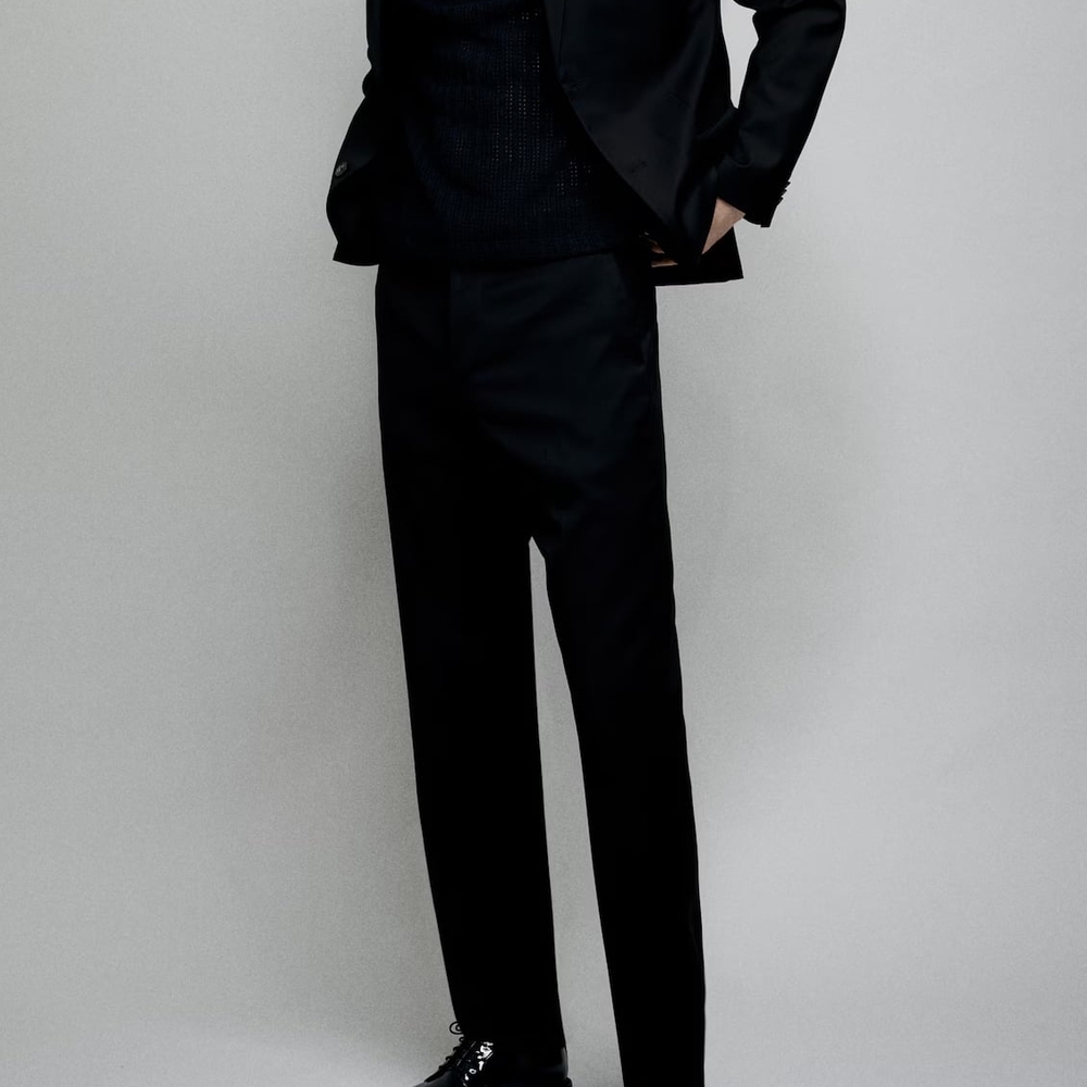 H&M Black Slim Fit Suit Timeless Professional Style